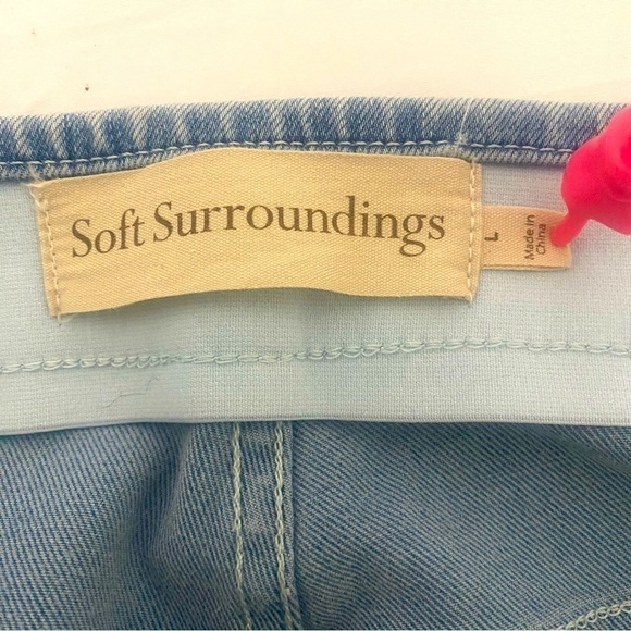 Soft Surroundings Women’s Supremely Soft Pull-On Jean Flat Elastic Waist Large - Picture 7 of 7